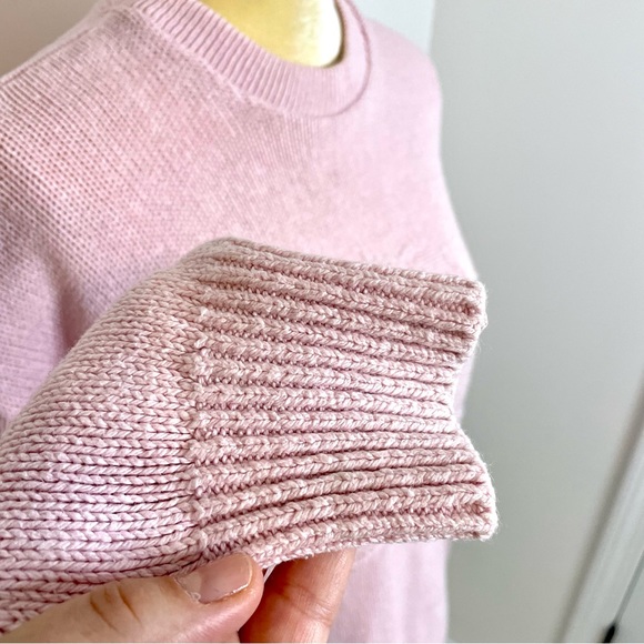 Vintage Parkhurst Duck Sweater Crew neck Twee Embossed L Baby Pink Cottagecore - Picture 8 of 14